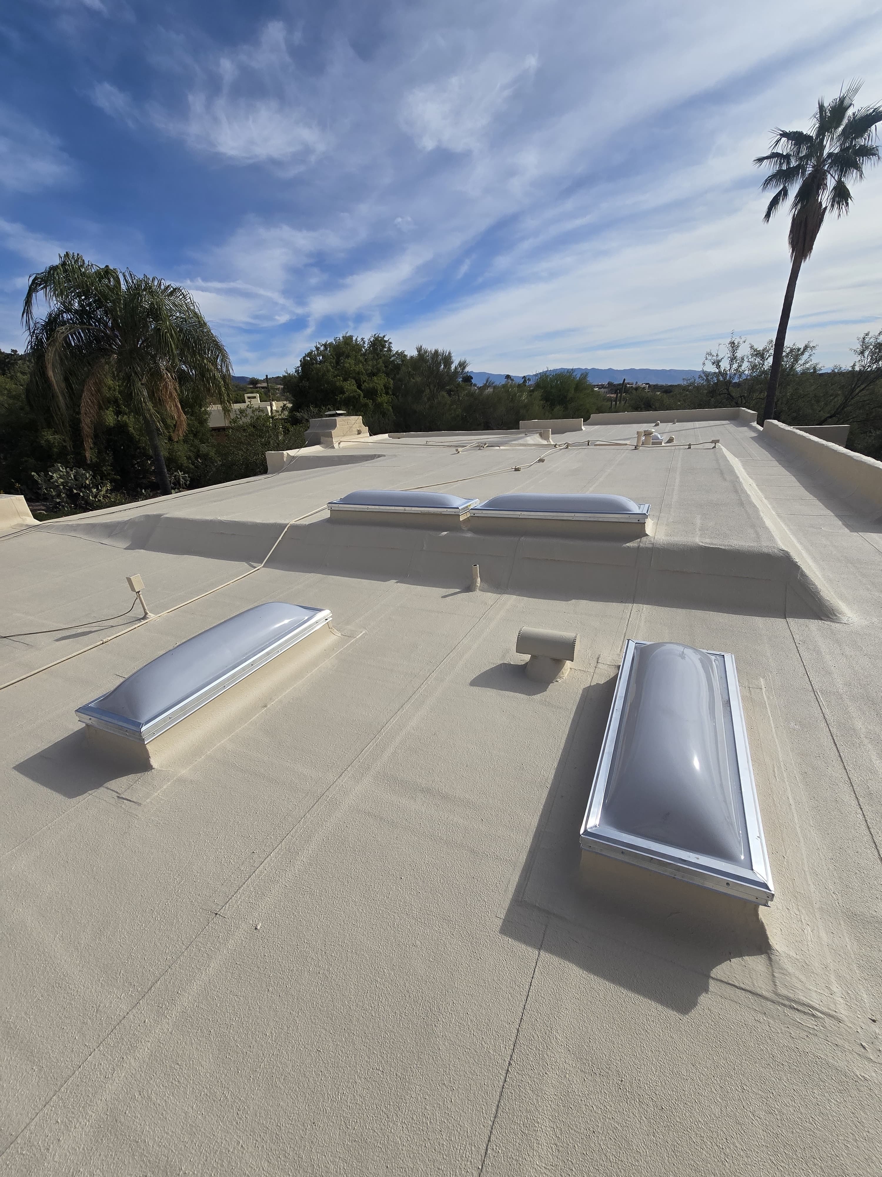 Flat Roof Coating Project in Tucson by Sunrise Roofers LLC